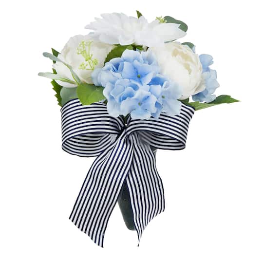 Blue &#x26; White Hydrangea &#x26; Dahlia Cone by Ashland&#xAE;